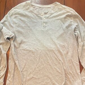 Old Navy Light Gray Long Sleeve Henley